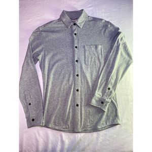 Faherty Men's Soft Flannel Button Front Shirt Gray  Size Small